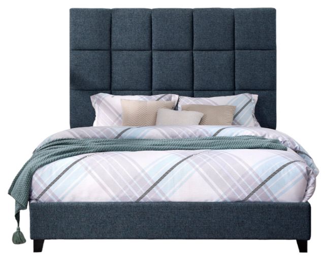 Legends Home Bridger Endurance Denim Queen Upholstered Panel Bed