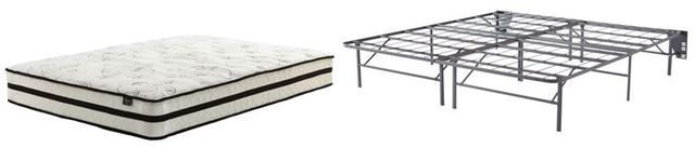 Sierra Sleep® by Ashley® Chime 3-Piece 10" Hybrid and Better than a Boxspring Foundation King Mattress Set-0