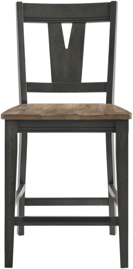 Intercon Harper Brushed Brown/Pecan Splat Back Stool-2