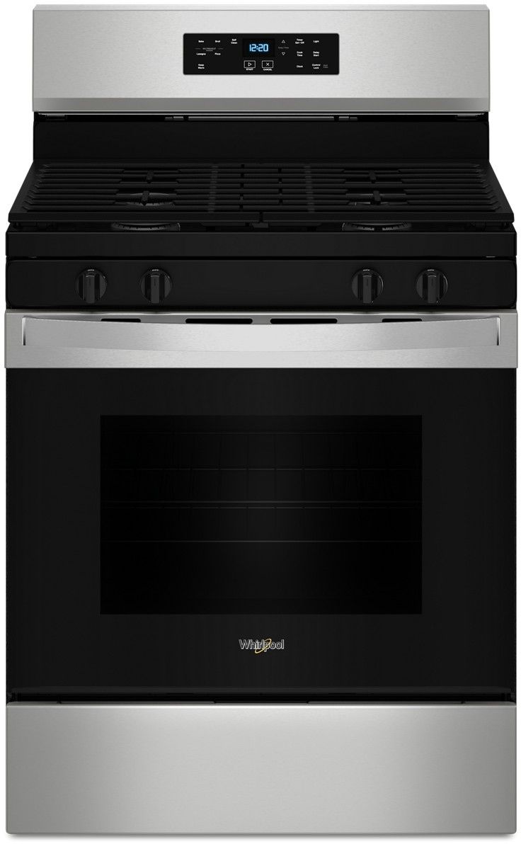 Whirlpool® 30" Stainless Steel Freestanding Gas Range