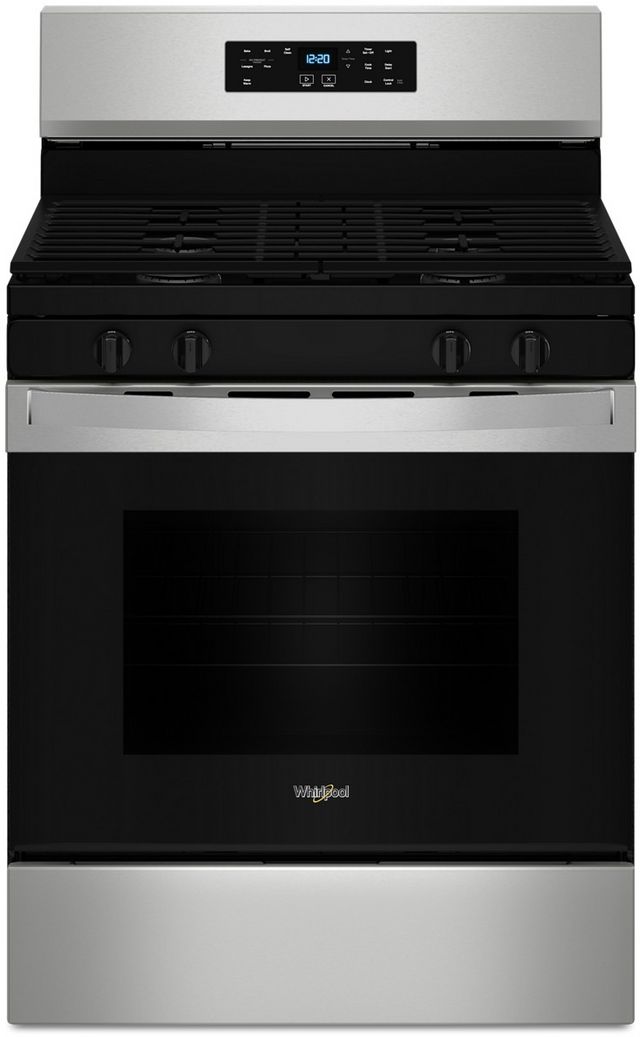 Whirlpool® 30" Stainless Steel Freestanding Gas Range-0
