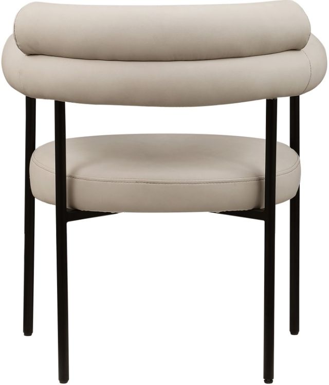 Meridian Furniture Blake Taupe/Matte Black Upholstered Dining Arm Chair-2