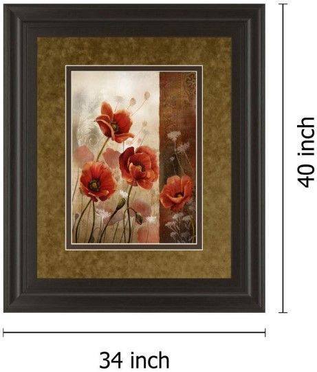 Classy Living Conrad Knutsen Wild Poppies Il 40" Wall Art-2