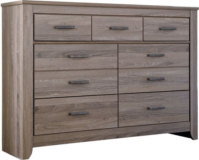 Signature Design by Ashley® Zelen 4-Piece Warm Gray Queen/Full Panel Headboard Set-2