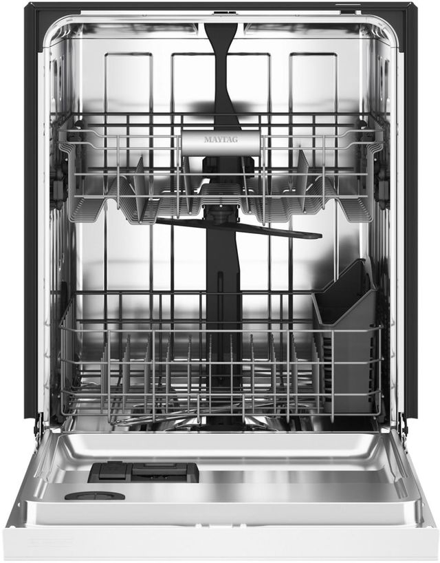 Maytag® 24" White Front Control Built In Dishwasher-1