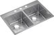 Elkay Crosstown® 3-Piece Polished Satin 33" x 22" x 9" 3-Hole Equal Double Bowl Dual Mount Sink Set-0