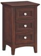 Whittier Wood® Furniture McKenzie Caffe Small 3-Drawer Nightstand-0