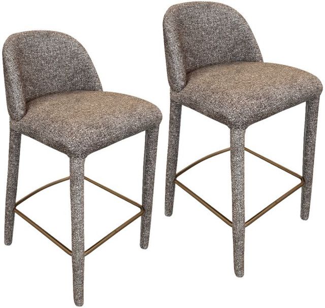 Worldwide Homefurnishings Inc. Kiara 2-Piece Brown Counter Stool Set-0