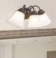 YHD Dark Brown/White 3-Light Incandescent Bathroom Vanity Lighting-1