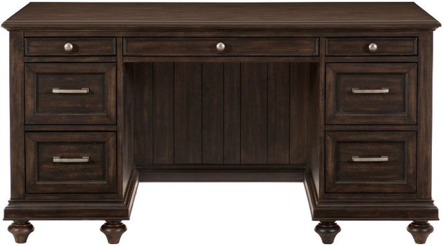Mazin Furniture Cardano Driftwood Charcoal Executive Desk-1