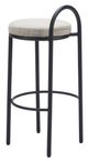 Zuo® Modern Sisal 2-Piece Beige Tweed/Black Barstool Set-4