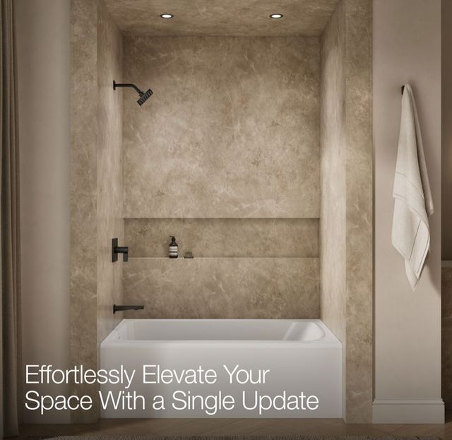 KOHLER® Parallel® Rite-Temp® Matte Black Bath and Shower Trim Kit-4