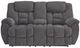 Signature Design by Ashley® Foreside Charcoal Reclining Loveseat with Console-1
