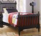 Vaughan-Bassett Cottage Black Twin Slat Poster Footboard-0
