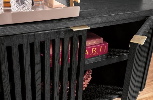 Hooker® Furniture Commerce and Market Easton Burnt Timber Entertainment Console-2