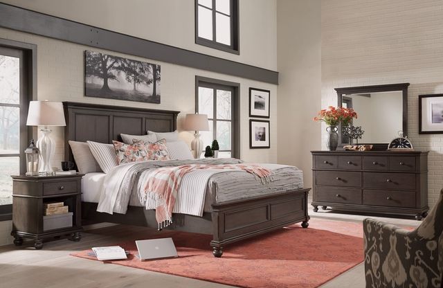 aspenhome® Oxford Peppercorn 1-Drawer Nightstand-1
