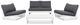 Linon Bluffton 4-Piece Gray/White Acacia/Fabric Outdoor Conversation Set-1