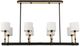 Uttermost® Franconia Matte Black/Natural/White 8-Light Pendant-4