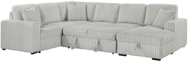 Coaster® Devonshire 3-Piece Gray U-Shape Sleeper Sectional and Storage Chaise -0