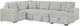 Coaster® Devonshire 3-Piece Gray U-Shape Sleeper Sectional and Storage Chaise -0