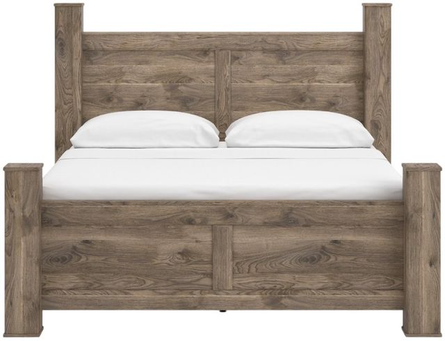 Signature Design by Ashley® Keithland Brown King Poster Bed-2