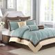 Olliix by Madison Park 9 Piece Blue Queen Juliana Charmeuse Comforter Set-0