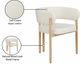 Meridian Furniture Gideon Cream/Natural Vegan Leather Dining Chair-4