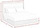 Elements International Rosalie Black/Gray Upholstered King Panel Bed-2