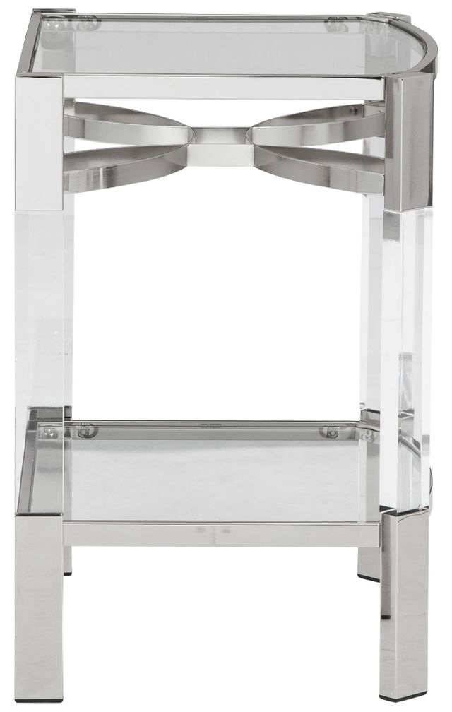 Signature Design by Ashley® Chaseton Glass Top Accent Table with Silver Base-1