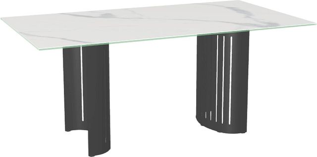 Amisco Customizable Rachel 72" Rectangular Dining Table with 0.5" Italian Porcelain on Glass Top-1