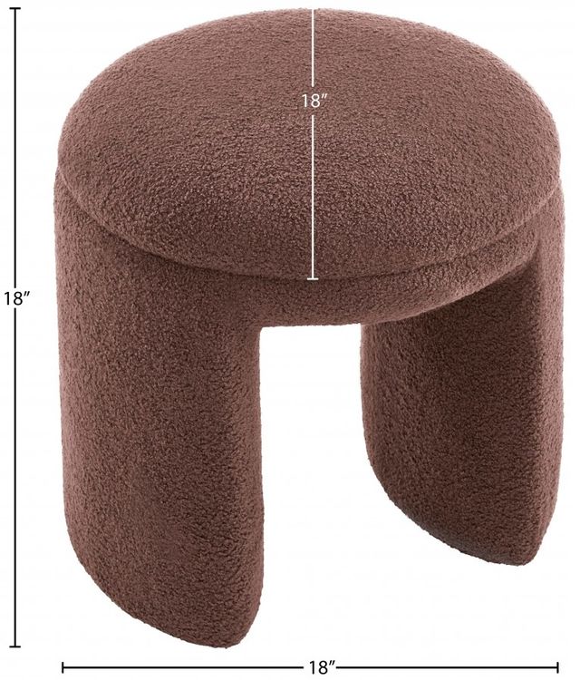 Meridian Furniture Bowen Brown Ottoman/Stool-2