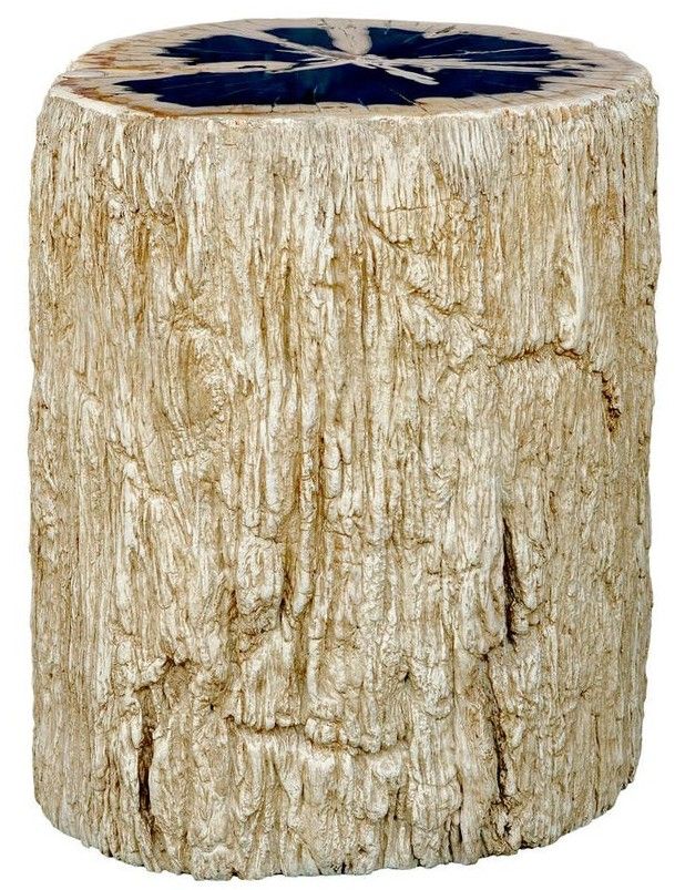 Uttermost® Arco Petrified Wood Accent Table with Warm White Base-4