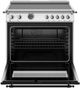Bertazzoni Heritage Series 36" Fingerprint Resistant Stainless Steel Pro Style Induction Range-1