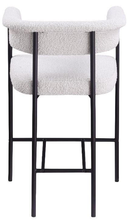 Meridian Furniture Malin Cream/Matte Black Counter Stool-3