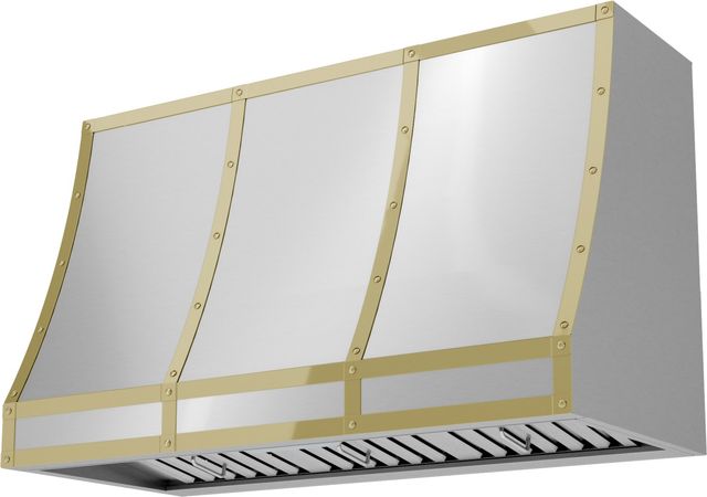 Zephyr Designer Collection 48" Polished Gold Forte Hood Banding Kit-4