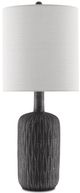 Currey & Company Rivers Matte Black/White Table Lamp-1