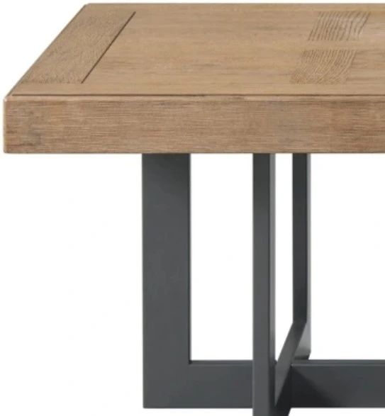 Intercon Eden Rustic Dune Coffee Table with Black Base-2
