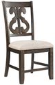 Elements International Stone 5-Piece Cream/Smokey Walnut Dining Set-2
