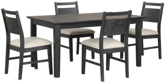 New Classic® Home Furnishings Sable Crest 5-Piece Black/Ebony Dining Table Set-0