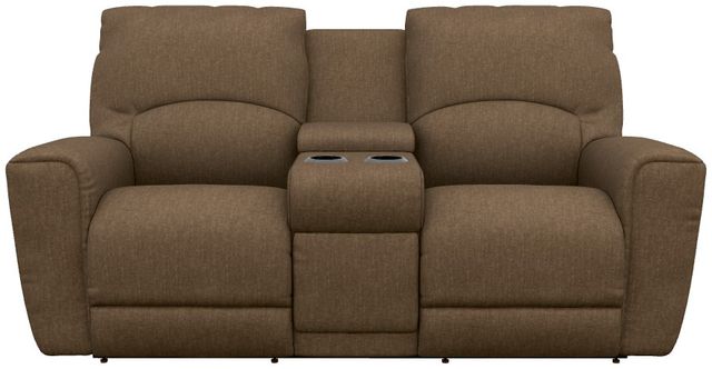 La-Z-Boy® Cassian Suede Manual Reclining Loveseat with Console-1