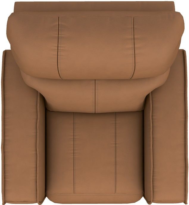La-Z-Boy® Maddox Camel Leather Power Rocking Recliner with Headrest-4