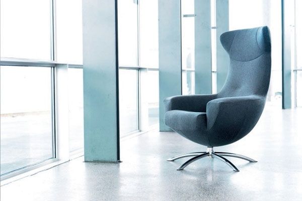 Fjords® Norsk Baloo Petrol Chair with Footstool-2