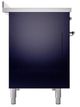 Ilve® Nostalgie II Noblesse 48'' Midnight Blue Pro Style Induction Range with Chrome Trim-2