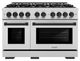 ZLINE Autograph Edition 48" Stainless Steel Pro Style Dual Fuel Range with Matte Black Accents-0