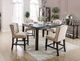 Furniture of America® Sania II 4-Piece Antique Black Counter Height Dining Table Set with Gray Side Chair -1
