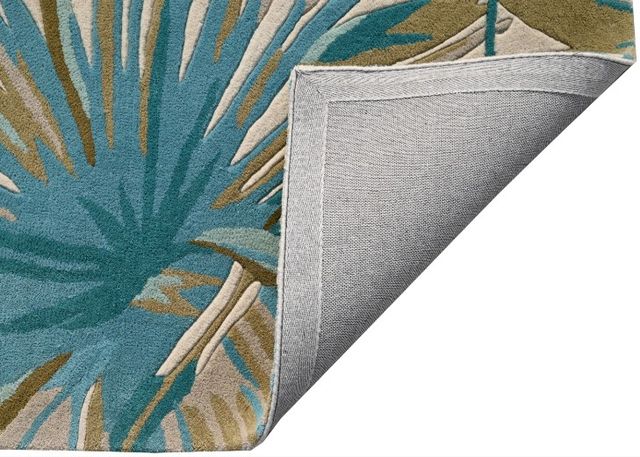 KAS Rugs Cove Ivory/Teal Palms 5'x8' Area Rug-2