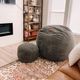 CordaRoy's® Original Gray Terry Corduroy Full Bean Bag Chair-3
