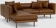 EQ3 Customizable Replay 2-Piece Leather Left-Arm Facing Sofa Sectional and Backless Chaise-1