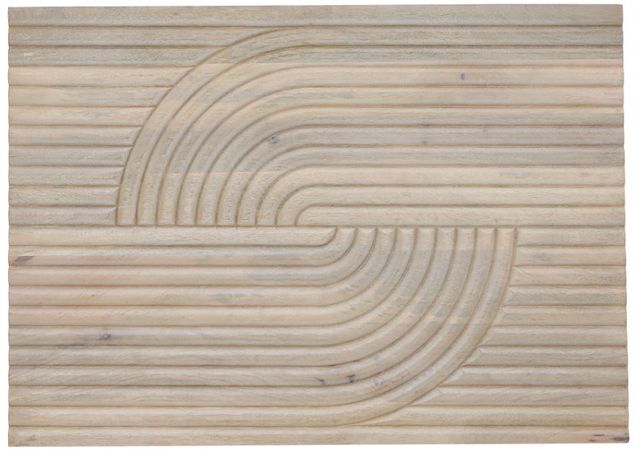 Moe's Home Collection Knott White Washed Carved Wood Wall Art-2