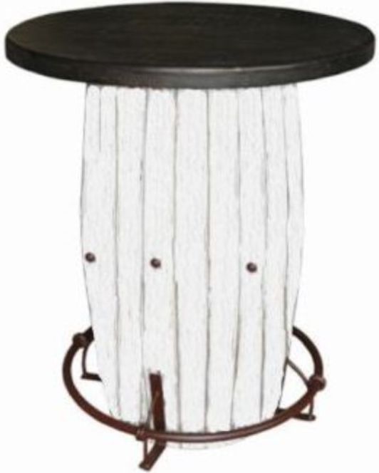 Million Dollar Rustic White Barrel Bar-0